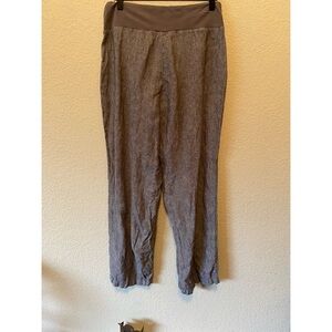 Coldwater Creek Gray 100% Linen Women's Pants